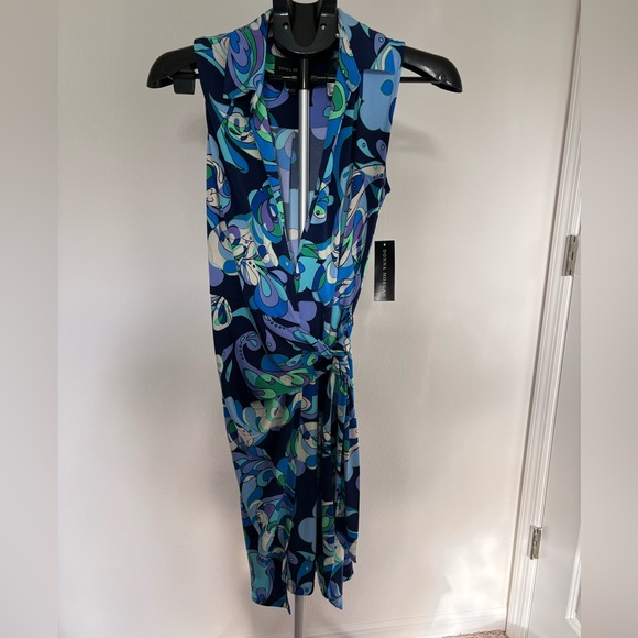 🆕 Donna Morgan Vibrant Wrap Around Floral Mini Dress - Picture 2 of 7